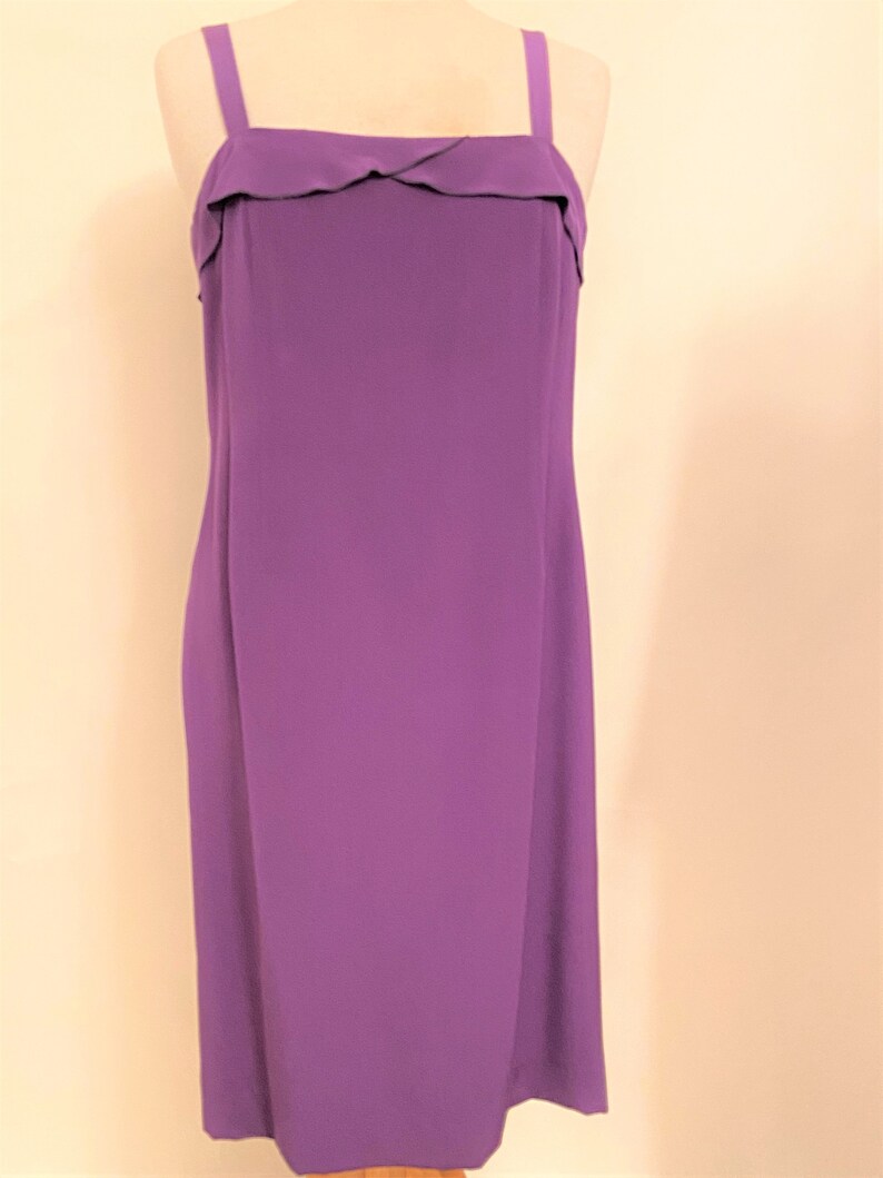 Robe et veste longue en soie violettes vintage de Yolanda image 6