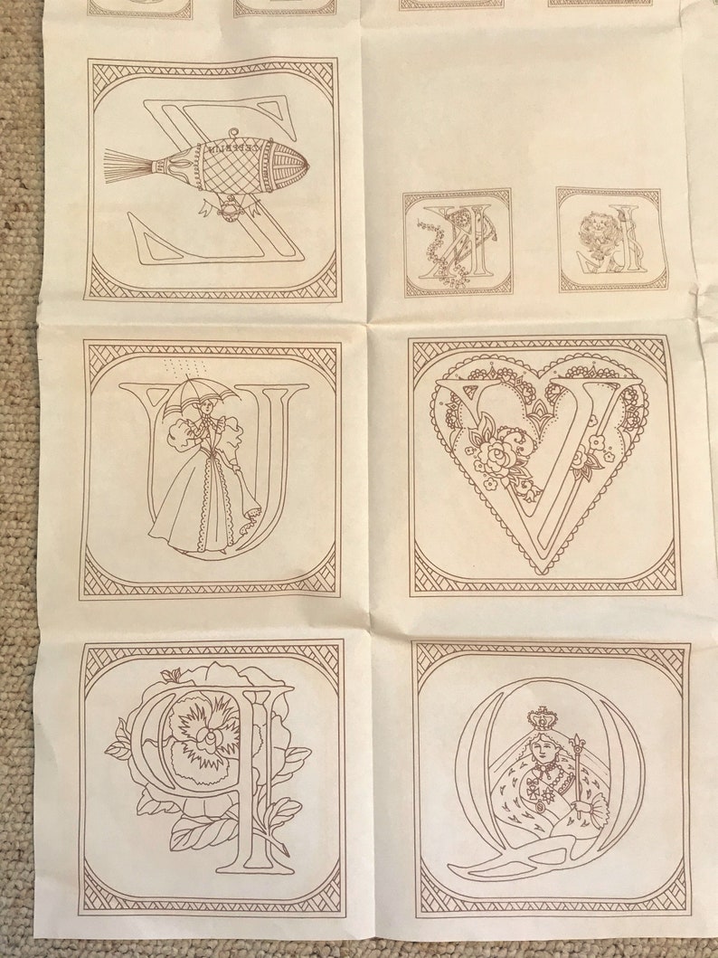 Fancy Alphabet Patches Vintage Better Homes and Gardens Craft Kit 1981