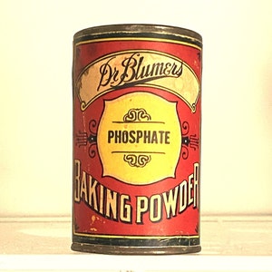 Baking Powder Tin: Dr. Blumer's Phosphate Unopened