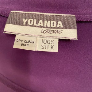 Robe et veste longue en soie violettes vintage de Yolanda image 9