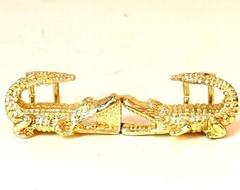 Alligator Brass Buckle