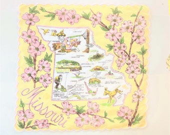 Vintage Missouri State Handkerchief