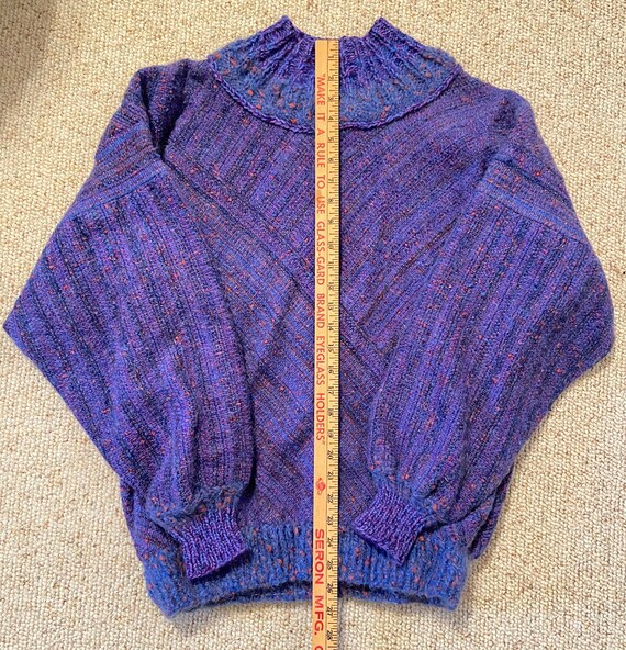 Hand Woven and Knitted Sweater: Vintage, Large - image 8