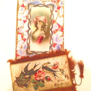 Deux anciennes cartes de Noël en livret