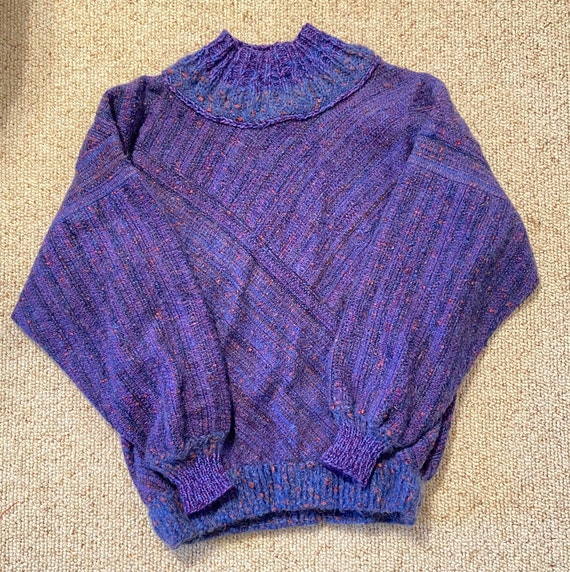 Hand Woven and Knitted Sweater: Vintage, Large - image 7