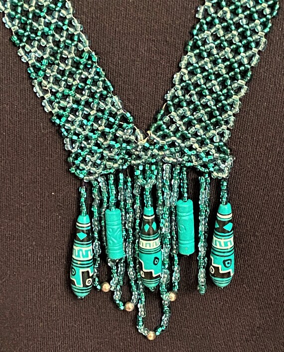 Vintage 35" Seed Bead Necklace: Handmade - image 6