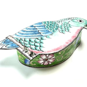 Vintage Enamel Bird Box