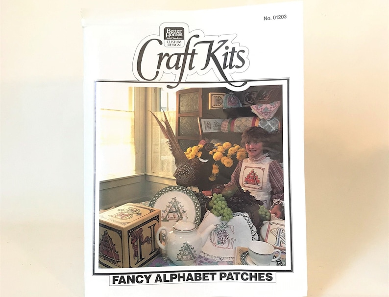 Fancy Alphabet Patches Vintage Better Homes and Gardens Craft Kit 1981