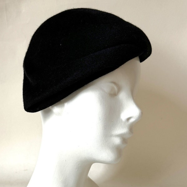 Vintage Black Hat Henry Pollak: Glenover Fawn Tra Wool Felt