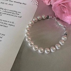Wedding bracelet and personalized poem or note for your daughter, the bride