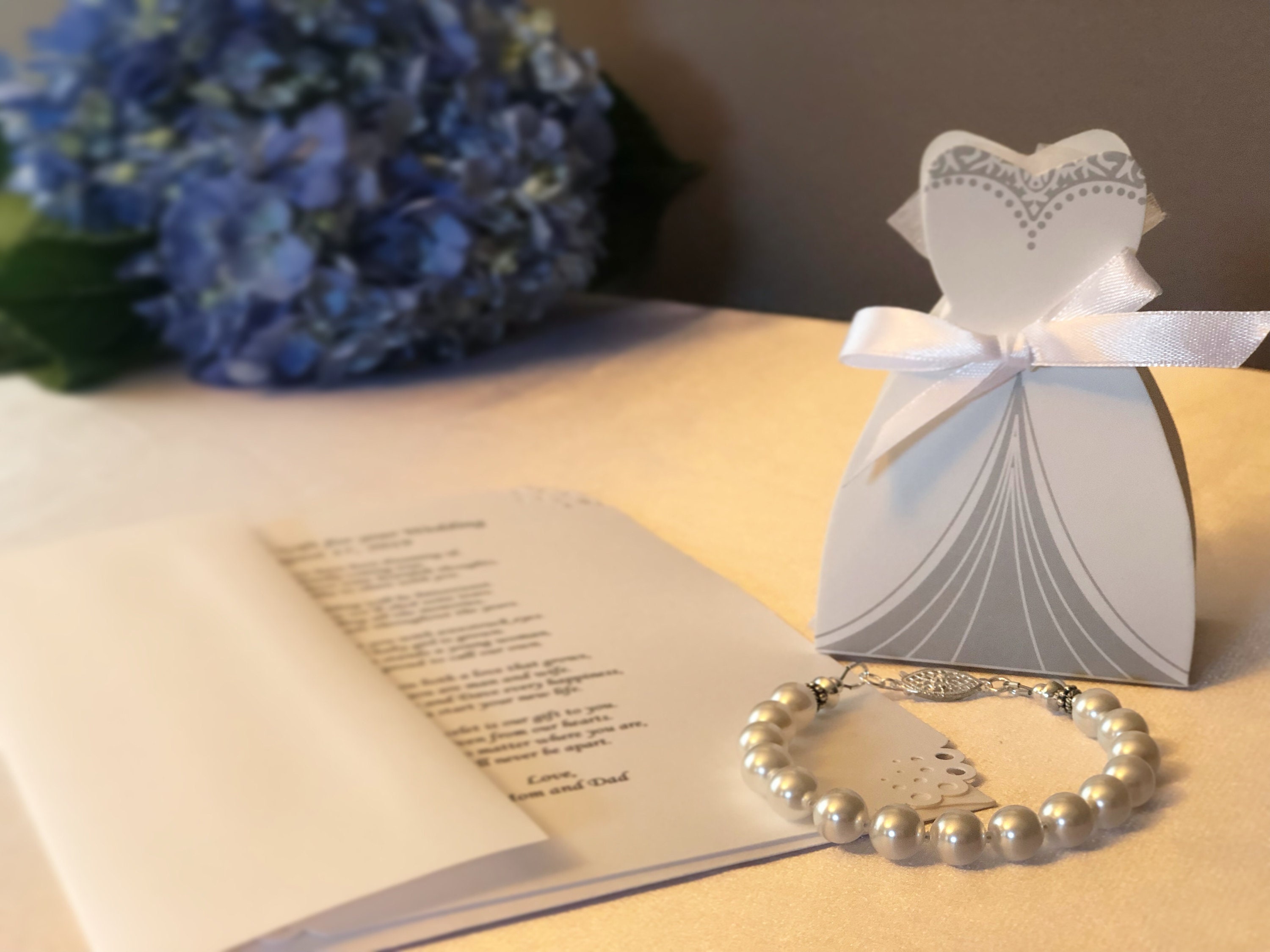 Wedding Bracelet and Personalized Poem or Note for Your Daughter, the ...