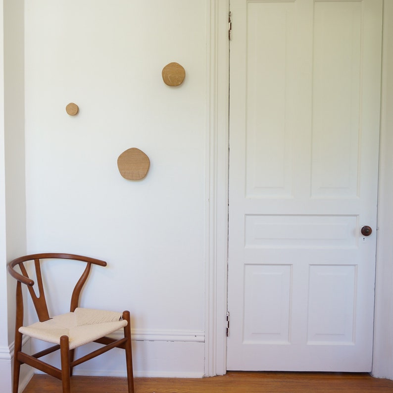 Solid geometric wood wall hooks, Circle, Square, Rectangle, Hexagon, Pentagon, Triangle