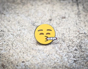 Smoking Emoji Festival Tour Lapel Hat Pin