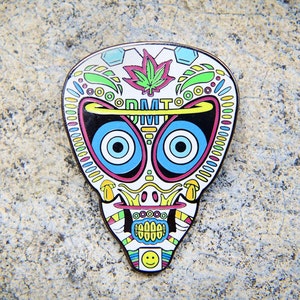 Conciencia Superior - Calavera de Azúcar Alien - HAT PIN - Día de Muertos