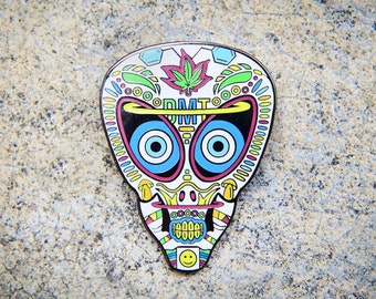 Higher Consciousness - Alien Sugar Skull - HAT PIN - Day of The Dead