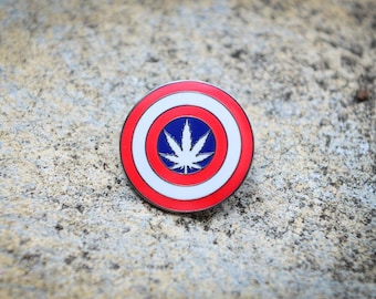 Captain Amarijuanaca Sheild- HAT PIN