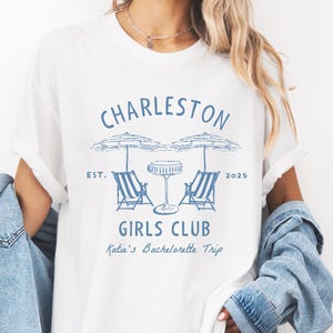 Charleston Bachelorette Shirt Custom Location Bachelorette Party Shirt Custom Beach Bach Classy Tshirt Luxury Bridal Party Merch Tropical