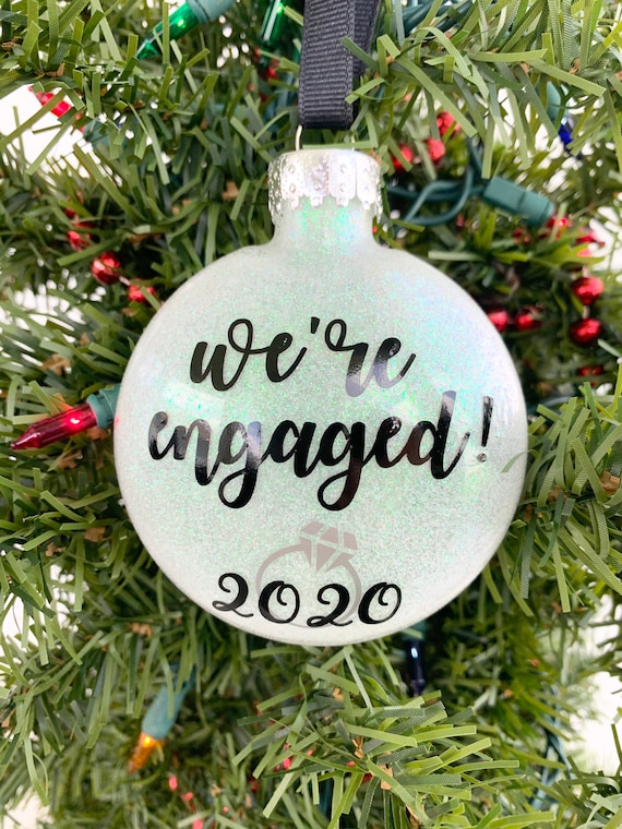 Engagement Ornament Engaged Ornament Personalized Engagement Etsy