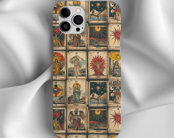Vintage Tarot Card Phone Case, Boho Accessories, Tarot Lovers Gift, iPhone 17 16 15 14 13 12 11 Pro Max , Samsung Galaxy S24 S23 S22 S21