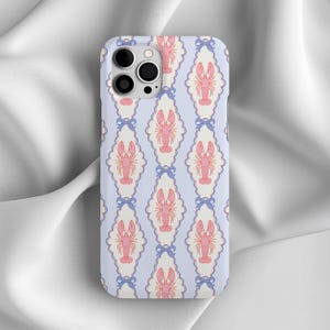 Preppy Coquette Lobster Phone Case, Nautical Case, Beach, For iPhone 16 15 14 13 Pro Max, Galaxy S24 S23 S22,  Fisherman Aesthetic