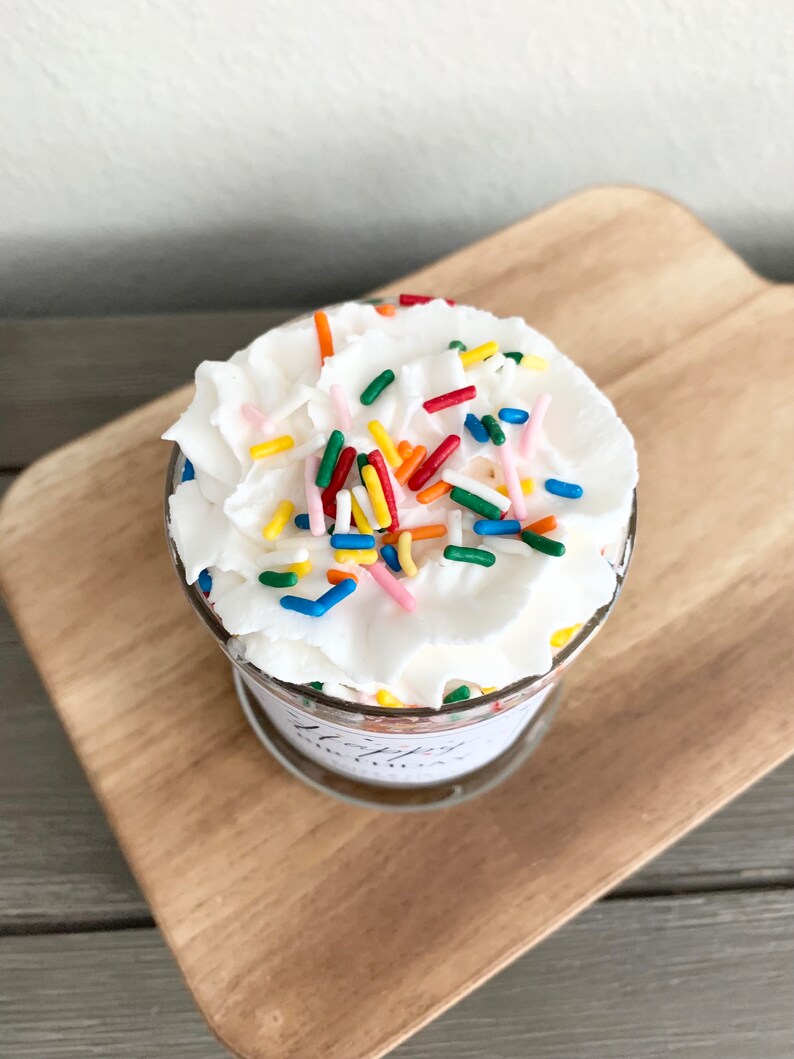 Happy Birthday Candle, Birthday Gift, Candle W/sprinkle, Buttercream