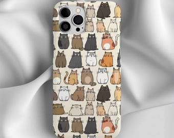 Funda de teléfono con diseño de gatitos adorables para iPhone 17, 16, 15, 14 y 13 Pro Max Plus, funda para Samsung S24, S23, S22 y S21