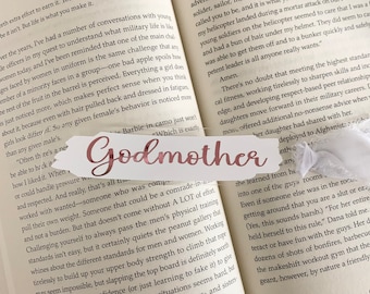 Godmother Bookmarker, Acrylic Bookmark, Journal Bookmark, Gift for Godmother, Planner Bookmark, Book Lover, Small Godmother Gift, Godmother