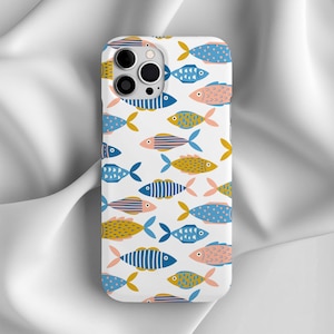 Fish Phone Case, Coastal Aesthetic, Ocean Lover, Beach, Marine Design, Summer Fun, iPhone 16 15 14 13 12 11 Samsung Galaxy S24 S23 S22 S21