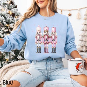 Nutcracker Christmas Sweatshirt, Pink Nutcrackers, Christmas Sweatshirt,Holiday Sweater,Xmas Gift, Nutcracker Ballet Fans,Christmas Crewneck