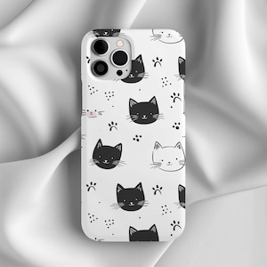 Cute Cat Phone Case, Gift for Cat Owners, Funny Cat Design, Kitty Mobile Cover, iPhone 16 15 14 13 12 11 Pro Samsung Galaxy S24 S23 S22 S21