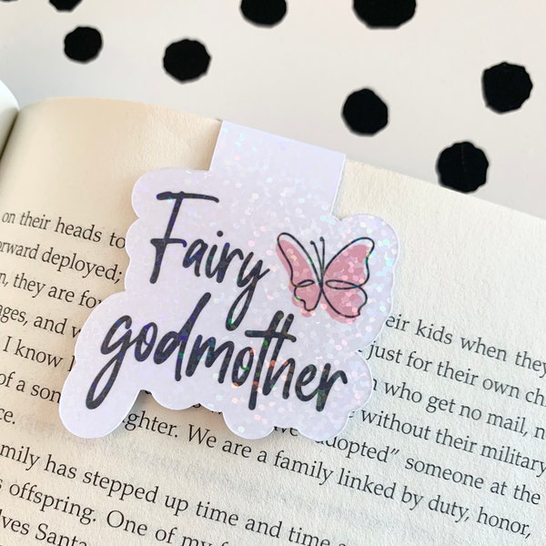 Fairy Godmother Magnetic Bookmark, Bookish Gift, Gift for Godmother, Planner Bookmark,Book Lover, Small Godmother Gift,Magnetic page marker,