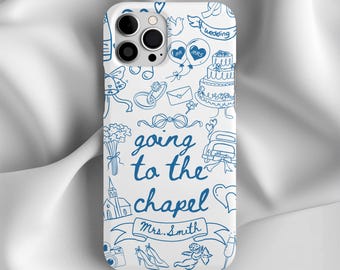 Funda de teléfono personalizada para novia, "Ir a la capilla", "Futura esposa", "Novia", iPhone 17, 16, 15, 14, 13, 12 y 11, Samsung S24, S23, S22 y S21