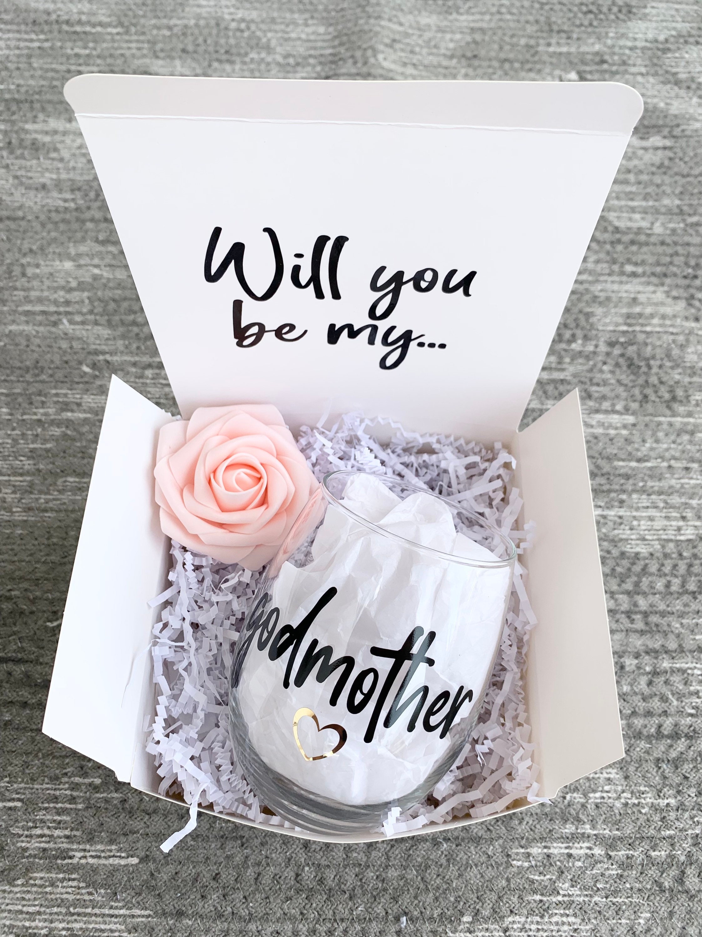 Regalo de madrina Regalo de propuesta de madrina Caja de Etsy