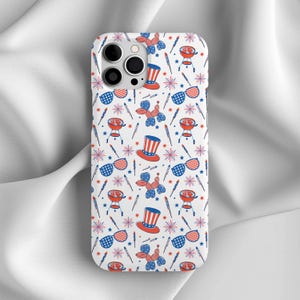 Patriotic Phone Case, Independence Day, July 4th Decor, Fun Summer Phone Case, Red, White & Blue, Iphone 16 15 14 13 12, Samsung 24 23 22 21