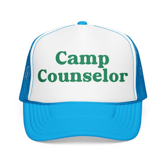 Camp Counselor Trucker Hat, Embroidered Foam Hat for Summer Camp