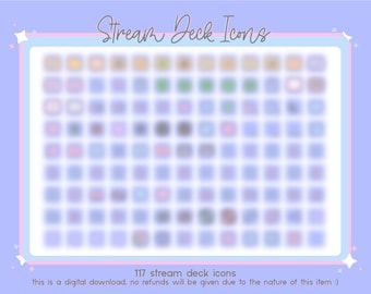 Stream Deck Icons Lilac Pastel Pink Twitch Deck Icons
