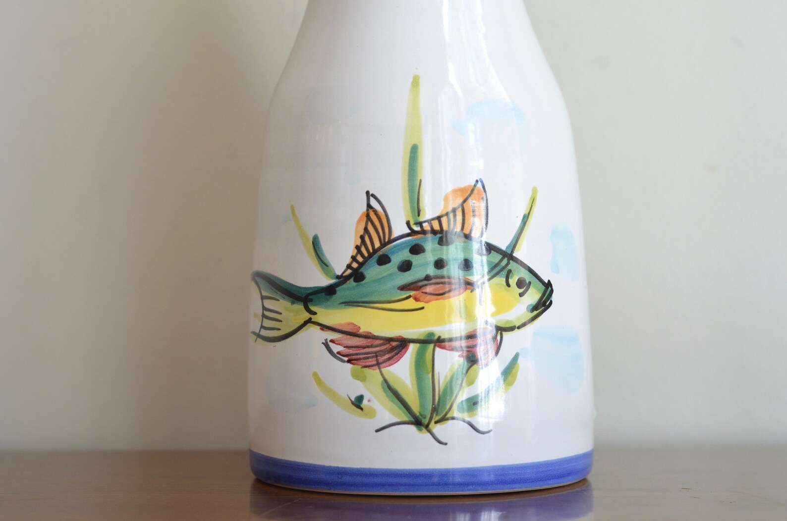 Vintage Ceramic Italian Carafe Decanter Jug Pitcher Vase Hand Etsy