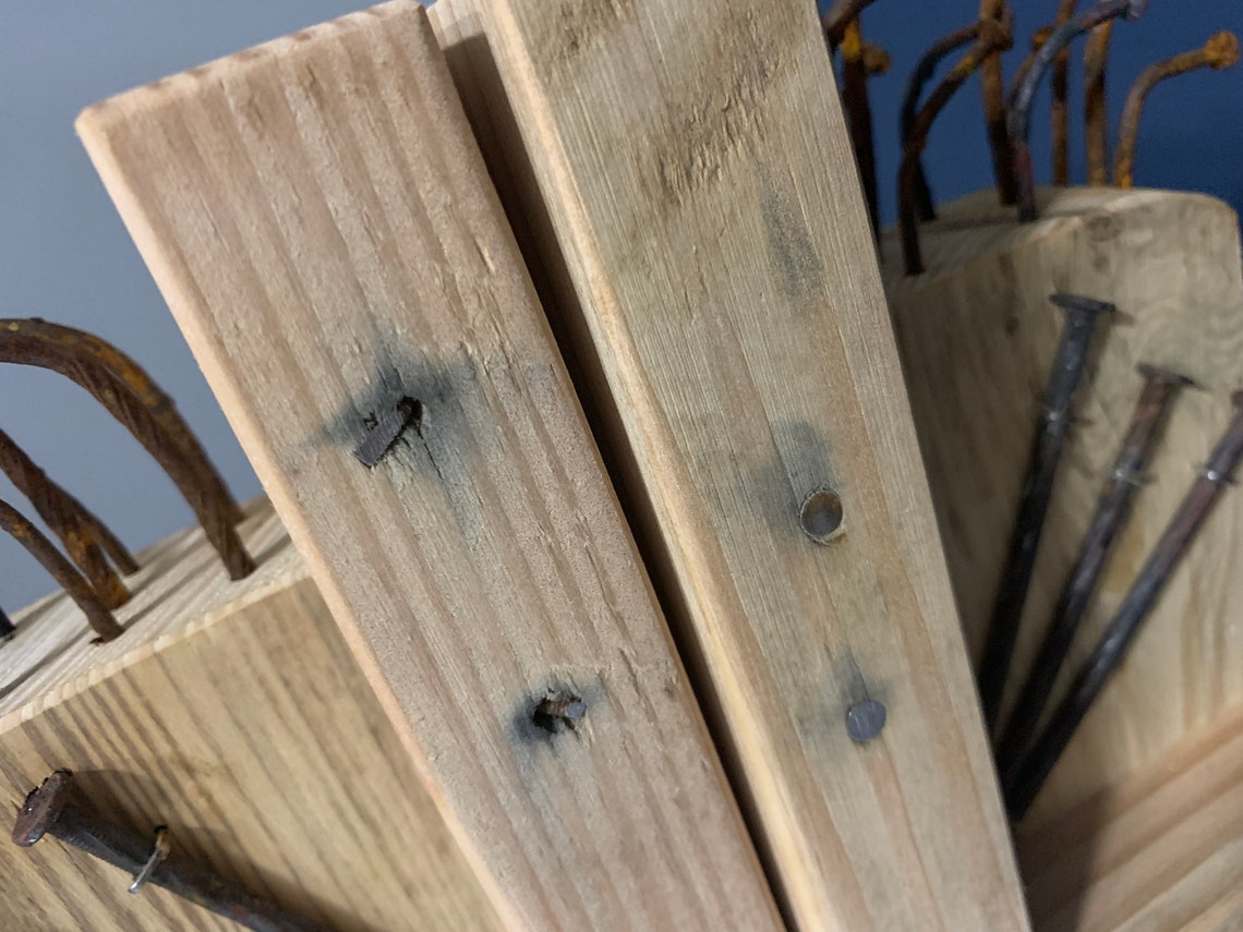 Handgemachte rustikale industrielle Buchstützen Holz | Etsy