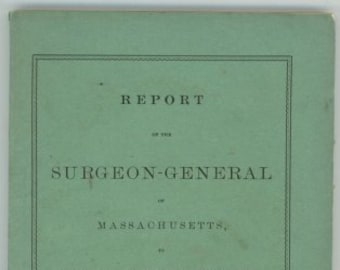 Report Surgeon General MA 1865 book Military history US Civil War antique collectible