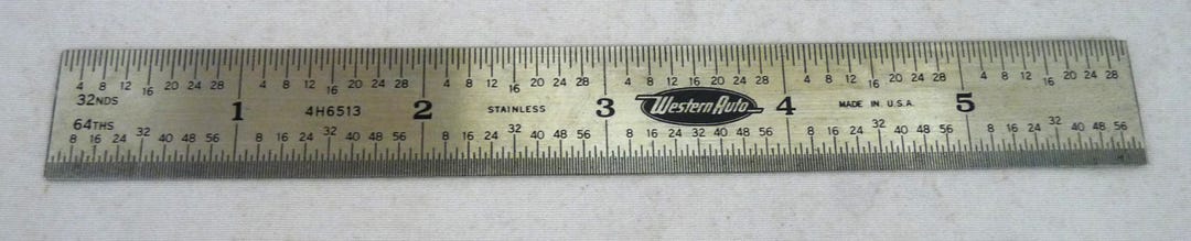 Vintage Western Union Pocket Ruler Advertising Stainless Math Science ...