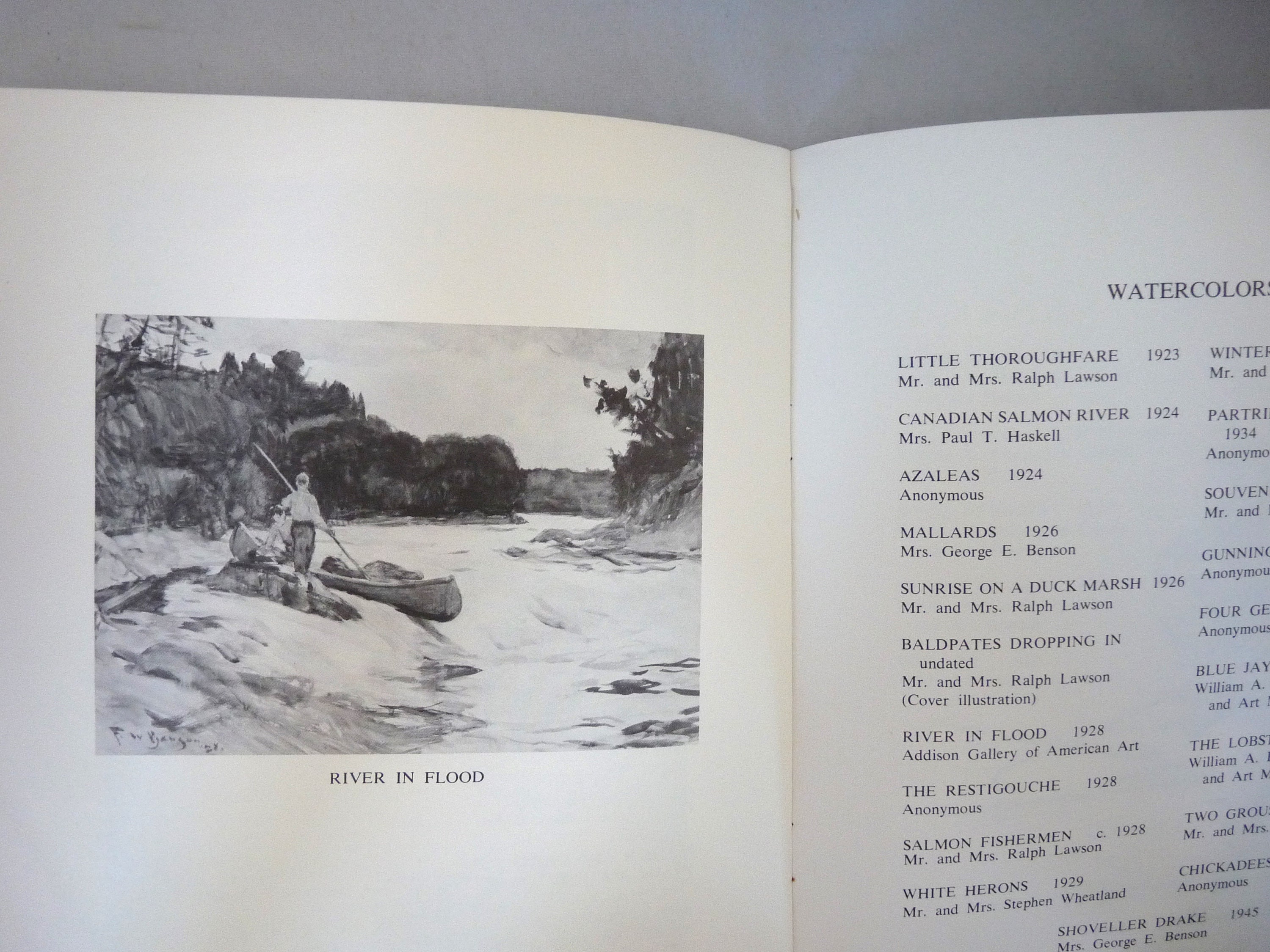 Frank Benson Exhibition Catalog Paintings Drawings Prints Farnsworth