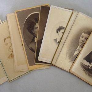 10 carte de visite CDV cards Manchester NH photographers Langley McClarn Stark Piper Eaton Colby Furnald  Ellinwood