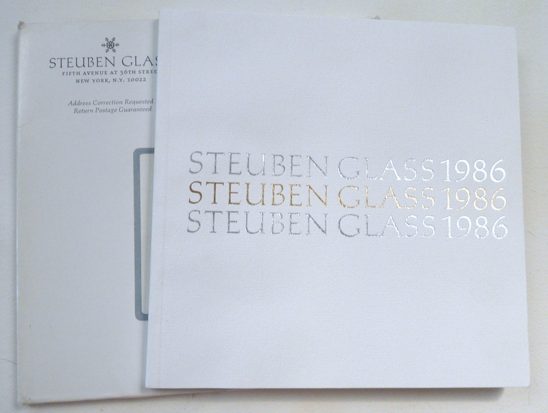 Steuben Glass Catalog 1986 American Art Corning NY Glass Blowing Design