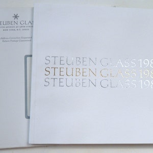 Steuben Glass catalog 1986 American art Corning NY glass blowing design sculpture design home decor