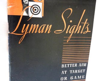 Lyman Sights 1949 catalog chart NO 34 vintage advertising firearms
