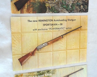3 vintage Remington Arms advertising postcards shotgun rifle midway Sporting Oakville CT
