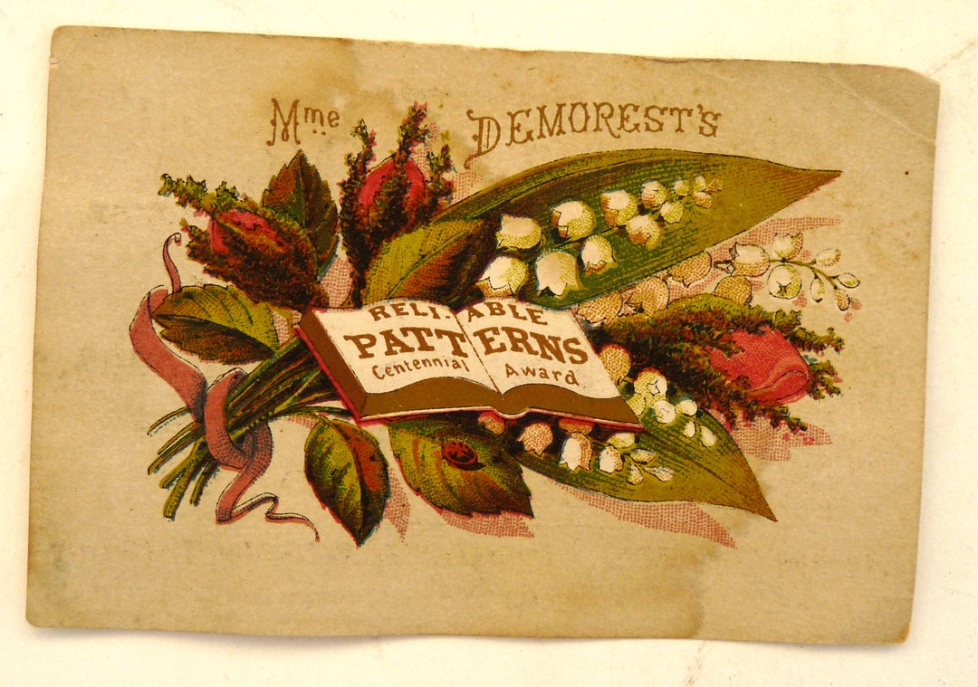 Demorest's Sewing Patterns Antique Victorian Trade Card Taylor Boston ...