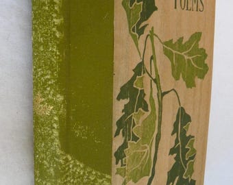 Poems of Wordsworth Arnold Crowell antique book arts & crafts wooden covers gift classic