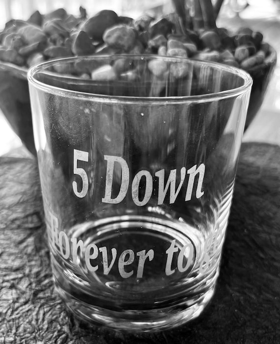 5 Year Anniversary Whiskey glass