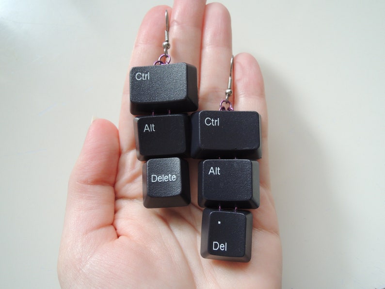 Ctrlaltdel Computer Keyboard Key Earrings can Be Converted Etsy